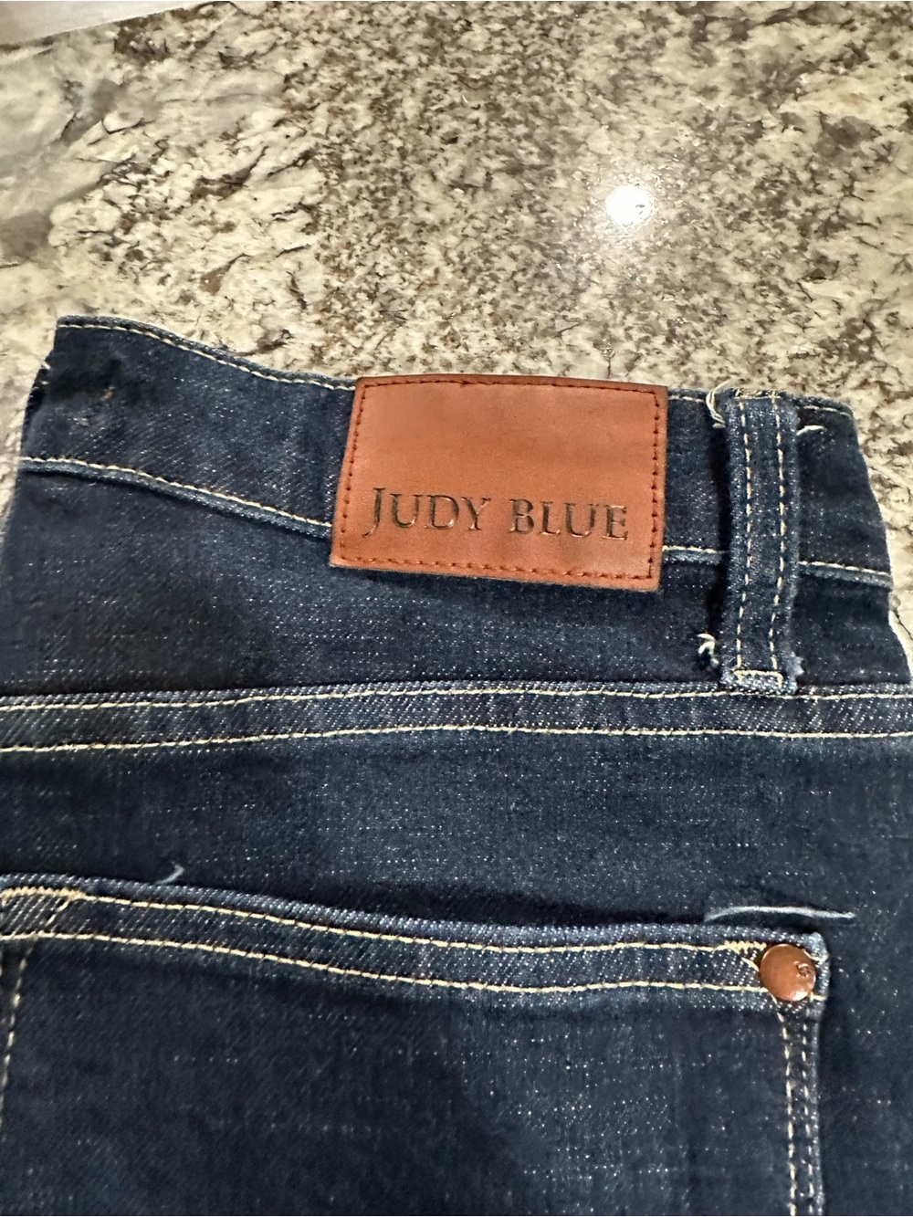 Judy Blue High Waist Tummy Control Retro Wide Leg Jeans Dark indigo Blue Sz 29 - Picture 8 of 12